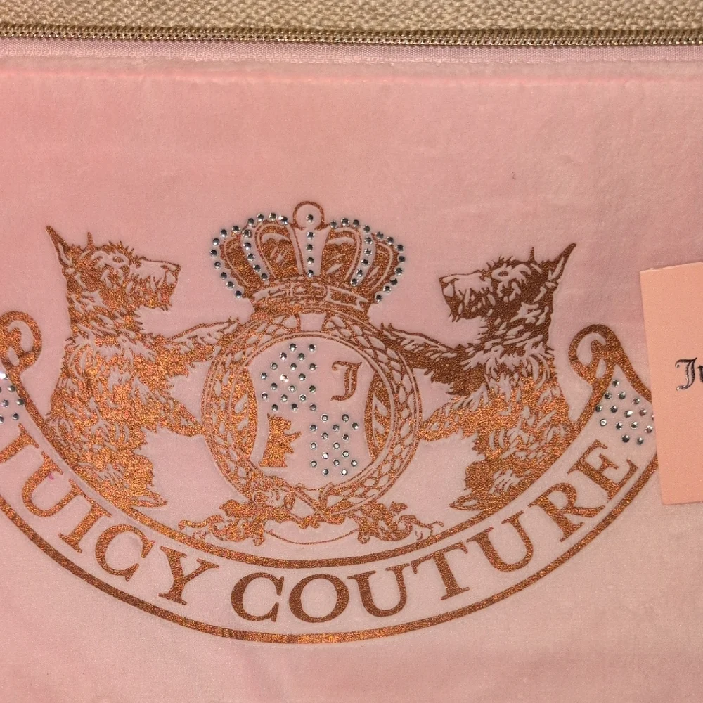 Juicy Couture Pink and Brown Cosmetic Case NWT